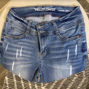 Wallflower Distressed Mid Rise Jeans Denim Skinny